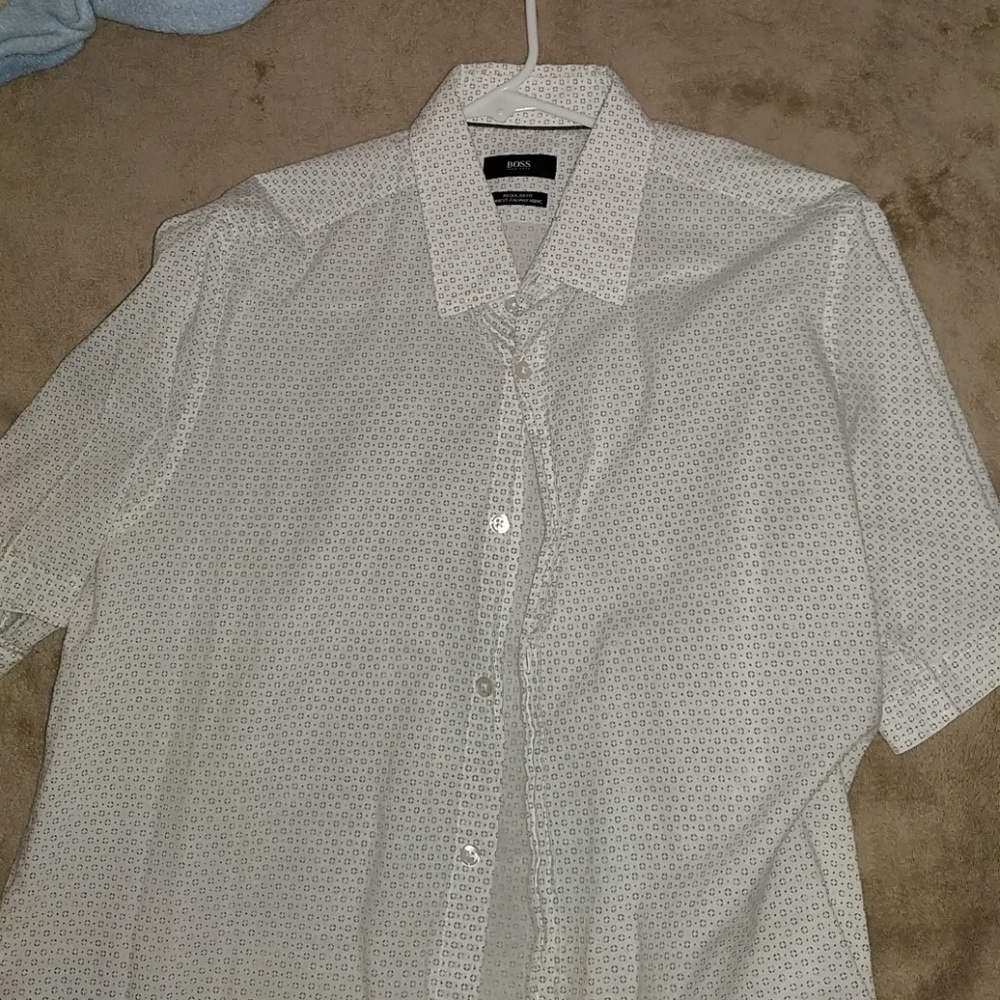 Hugo boss short sleeve button down size Lrg